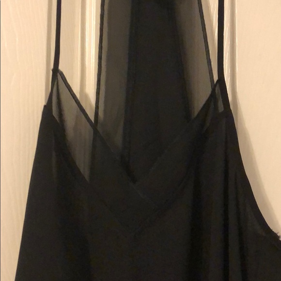 Express Black Chiffon Tank V-neck - Picture 2 of 5